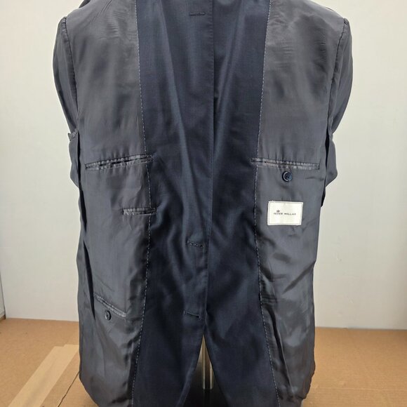 Peter Millar Men's 46R Blue Wool Sport Coat Blazer Jacket Classic Fit - Picture 14 of 16